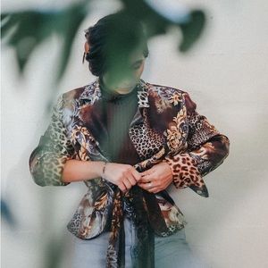 Alberto Makali Silk Satin Blazer